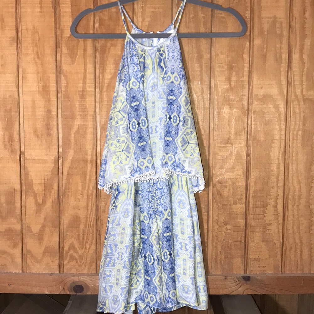PARKER green and blue romper